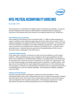 Intel Political Accountability Guidelines
November 2016