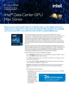 인텔® Data Center GPU Max Series