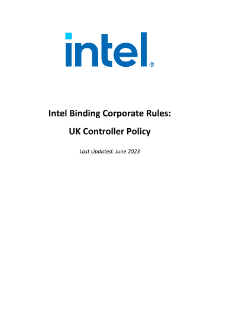 인텔 기업 개인정보 규칙: 영국 정책 제어기