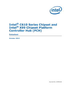 Intel® X99 Chipset Platform Controller Hub (PCH) Datasheet