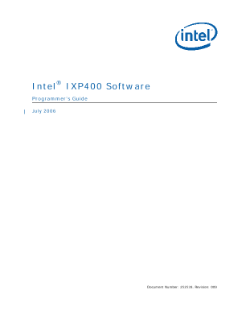 Intel® IXP400 Software v2.3: Programmer’s Guide