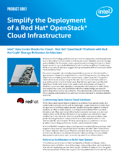 Intel® Data Center Blocks for Cloud (Intel® DCB for Cloud) - Red Hat Product Brief