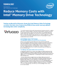 Intel® Memory Drive Technology Can Reduce TCO